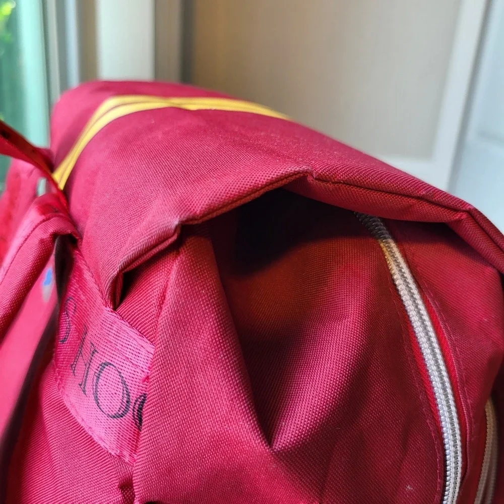 Harry Potter Gryffindor Quidditch Maroon Canvas Backpack Hogwarts Branded Straps